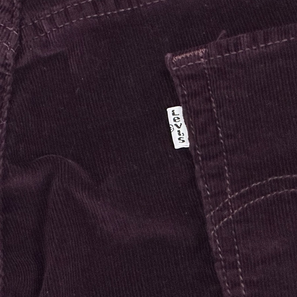 Levis 414 Corduroy Pants Womens 24W Purple Straight Leg Y2K Plus Size - Picture 3 of 9